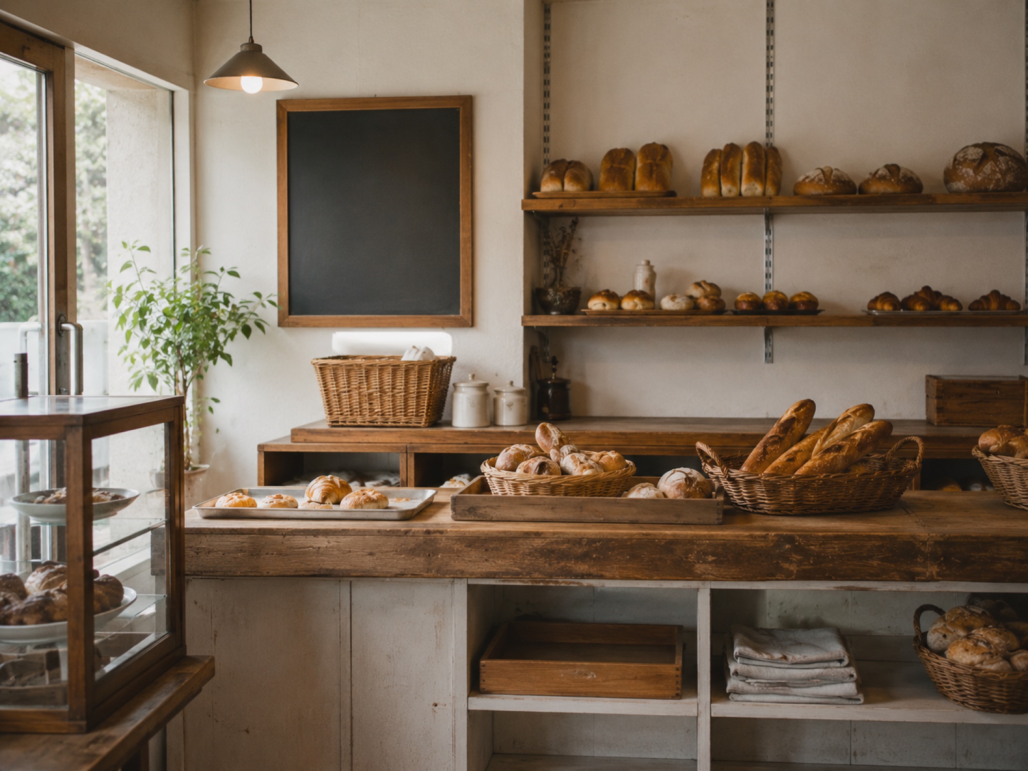 パン屋の店内